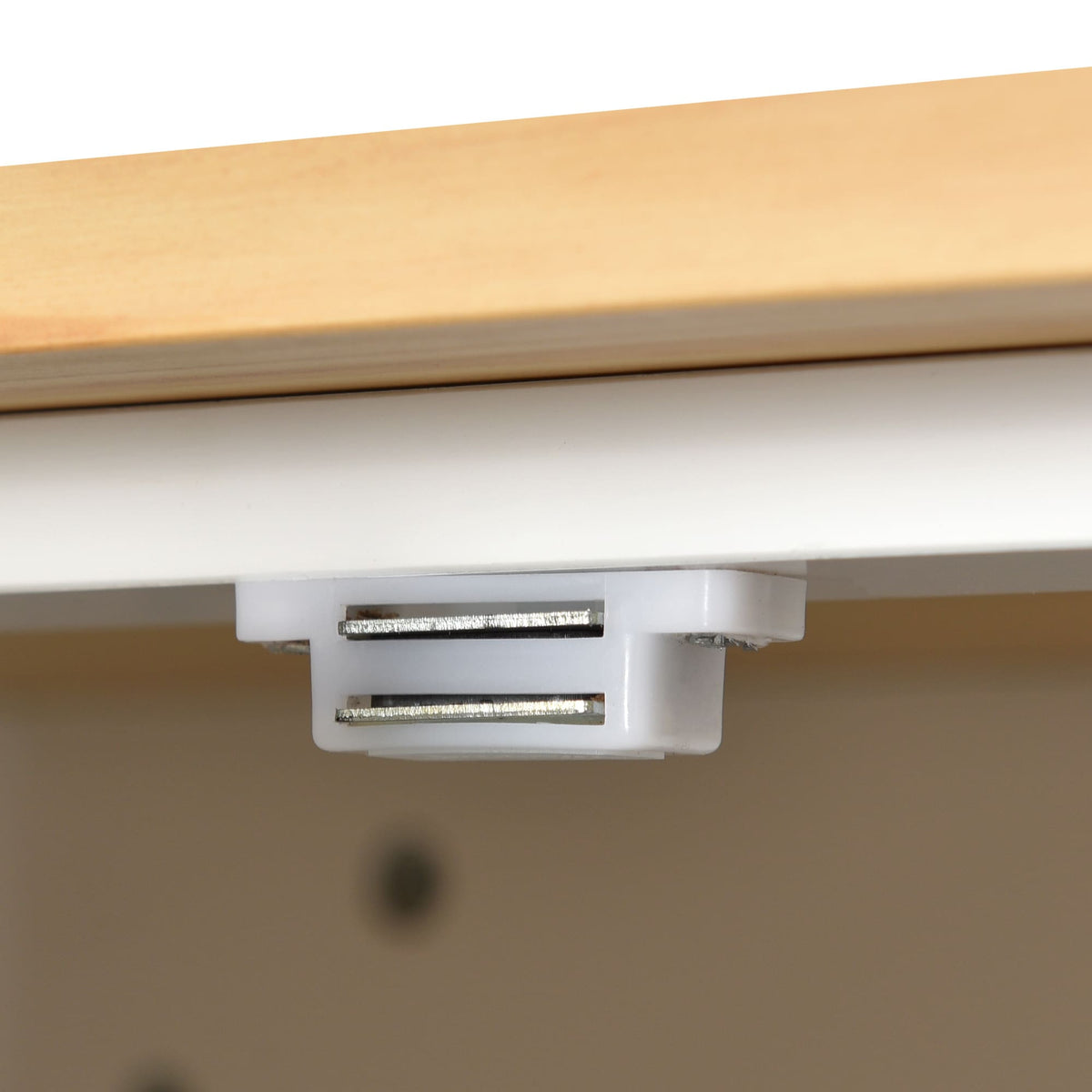 BABOOM White Mdf Base with Wood Top Rolling Kitchen Island (29.5-in x 52.7-in x 36.81-in)