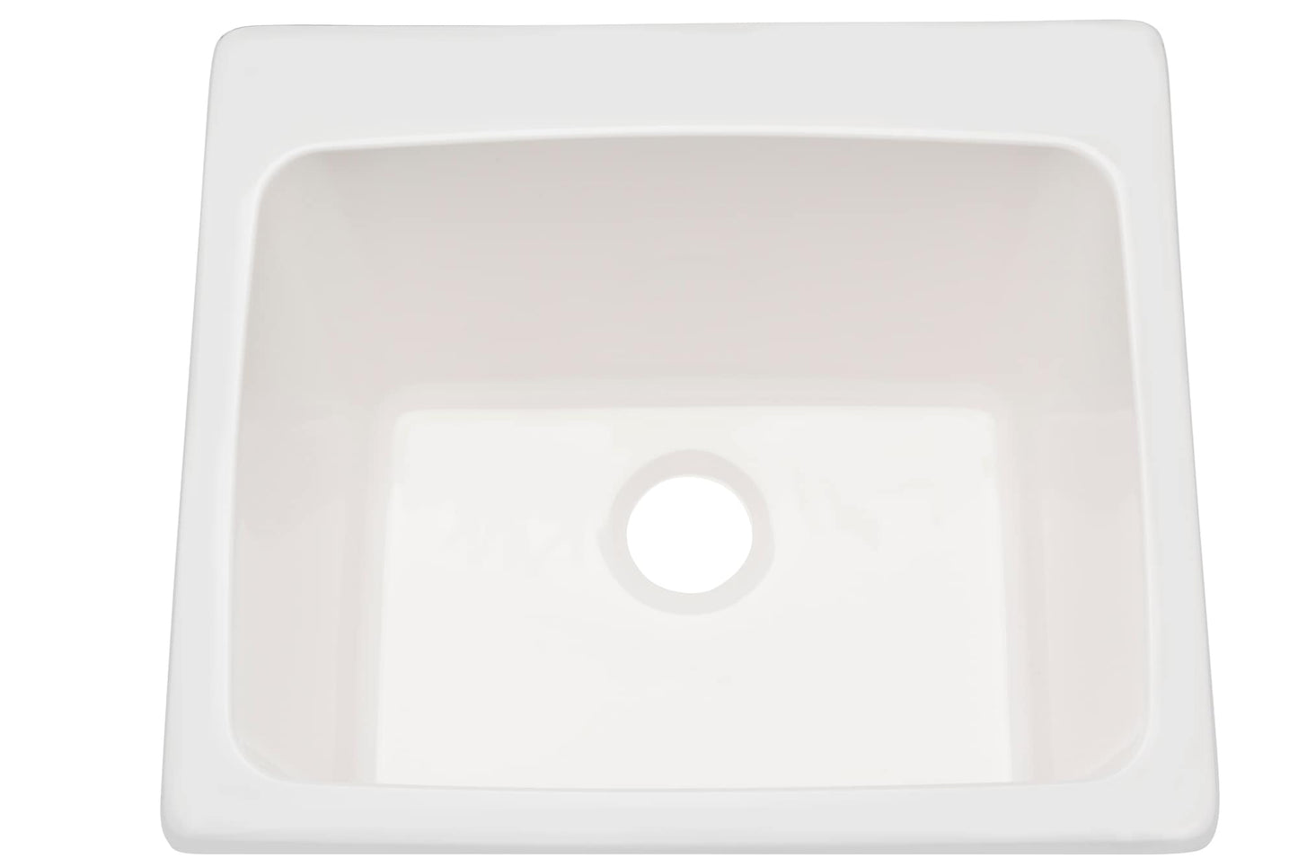 PROFLO 22x25 Inch White Undermount Laundry Sink