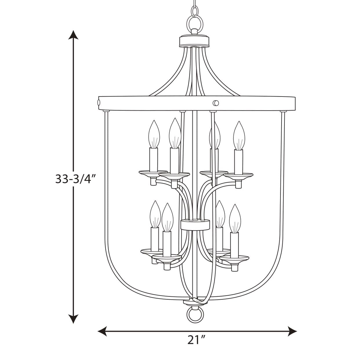 Progress Lighting Gulliver 8-Light Graphite with Weathered Oak Coastal Lantern Medium Hanging Pendant Light