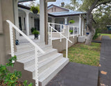 CityPost Face Mount White Steel Deck Cable Rail Kit