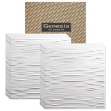 Genesis 2-ft x 2-ft Drifts White PVC Drop Ceiling Tile (1-Pack, 4-sq ft / Case)