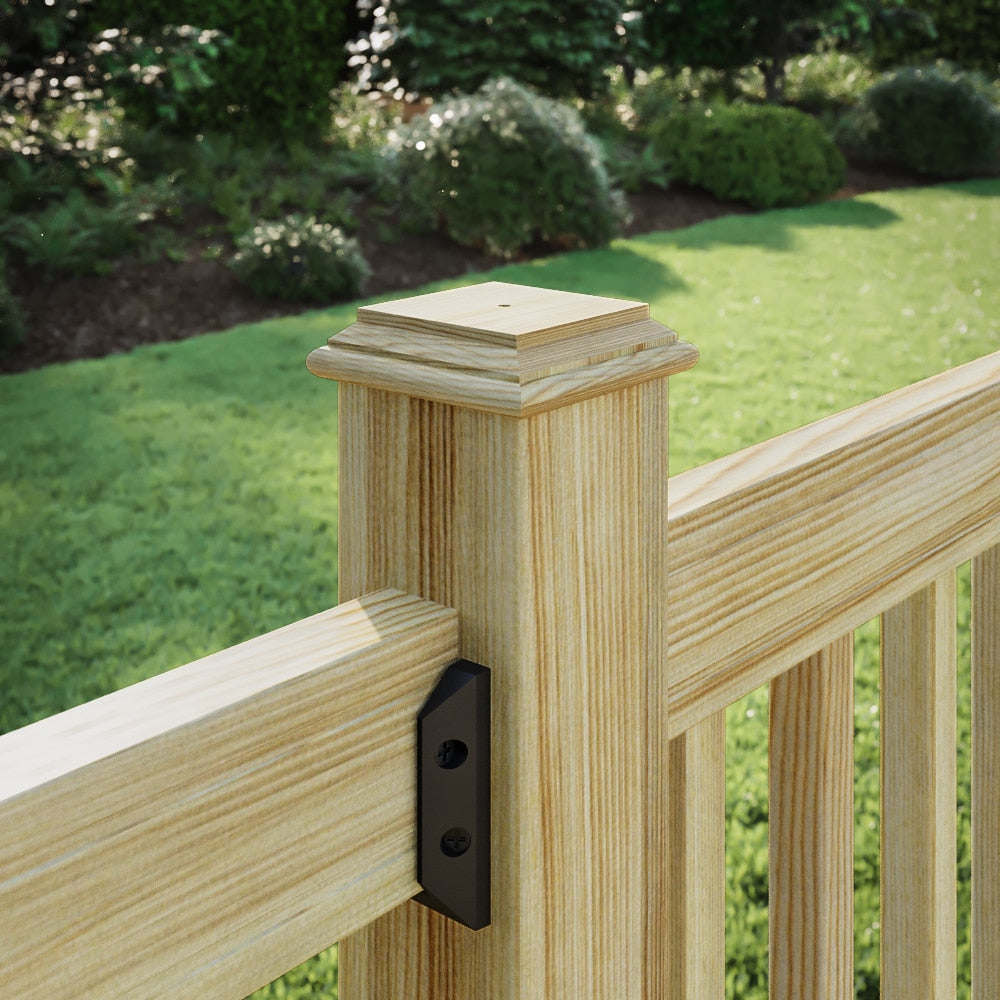Deckorators 4-in x 4-in Natural Wood Pine Deck Post Cap
