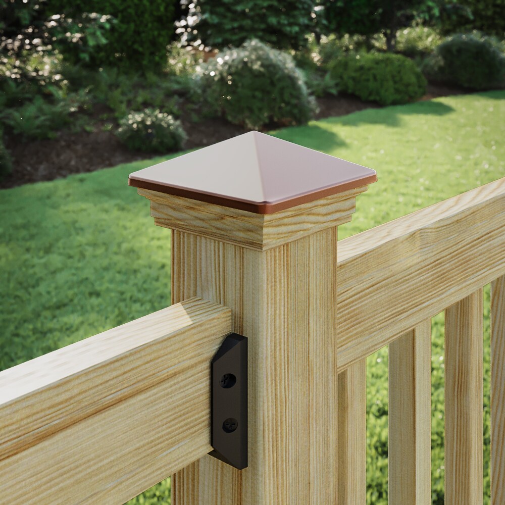 Deckorators Victoria High Point Copper Plastic Cedar Deck Post Cap