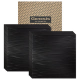 Genesis 2-ft x 2-ft Drifts Black PVC Drop Ceiling Tile (1-Pack, 4-sq ft / Case)