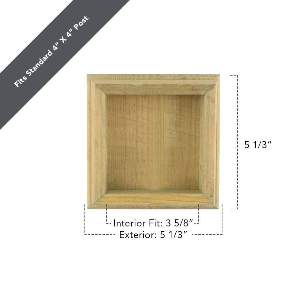 Deckorators Newport Classic Natural Pine Wood Pine Deck Post Cap