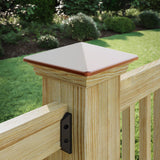 Deckorators 6-in x 6-in High Point Copper Plastic Pine Deck Post Cap