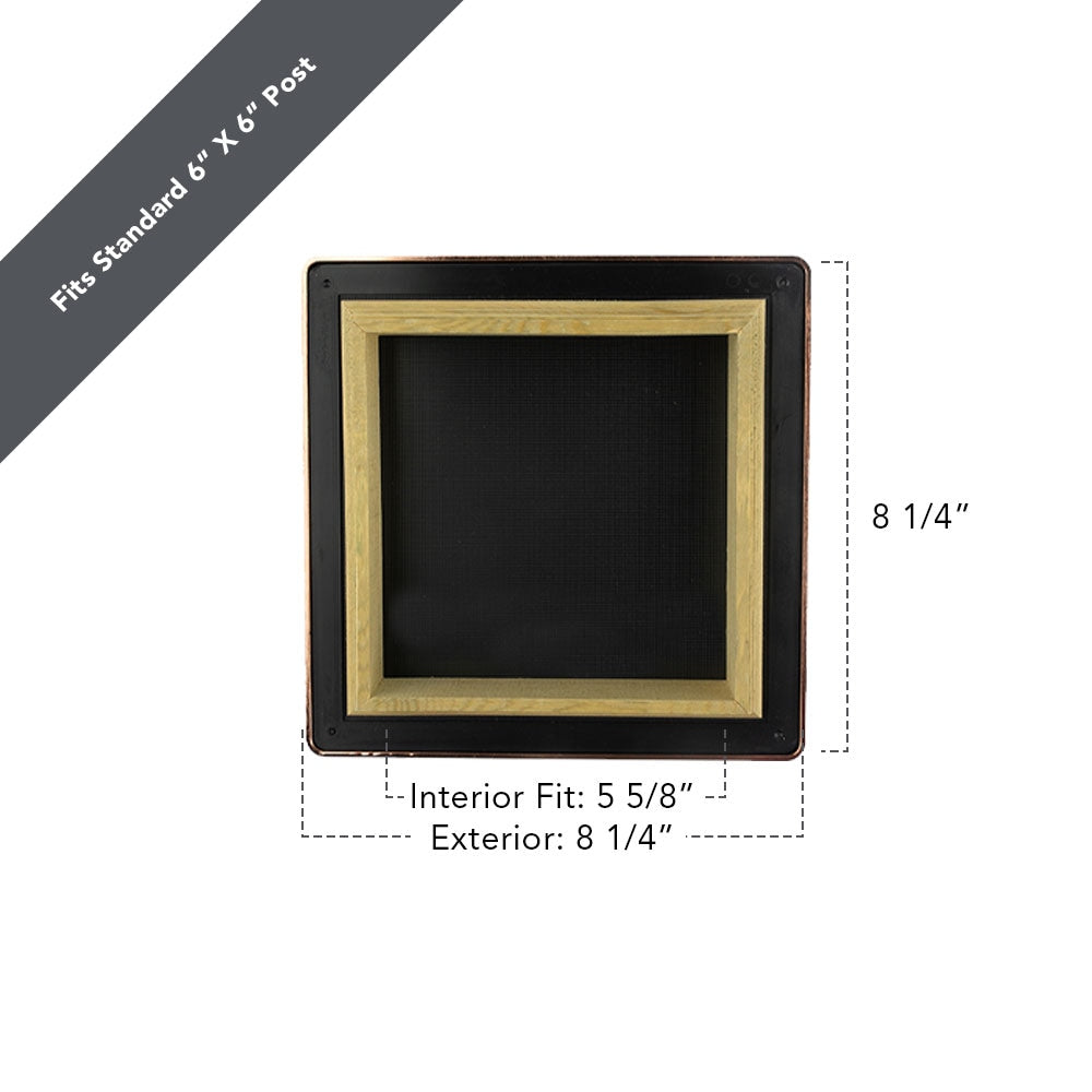 Deckorators 6-in x 6-in High Point Copper Plastic Pine Deck Post Cap