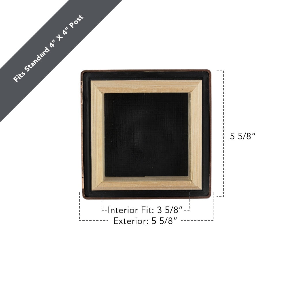 Deckorators 4-in x 4-in Copper Plastic Cedar Deck Post Cap