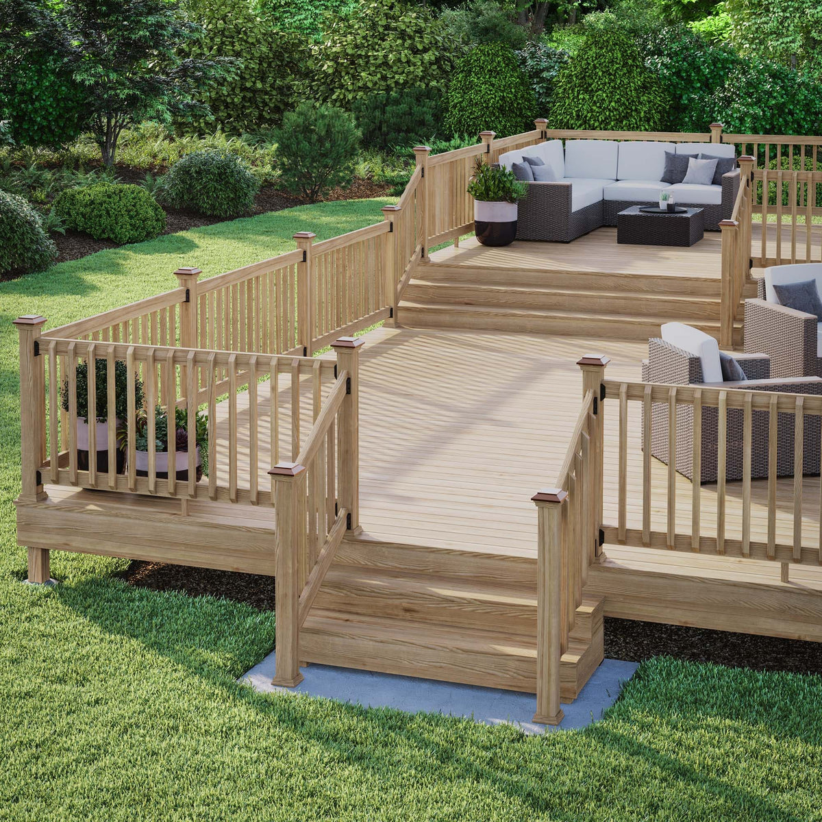 Deckorators 4-in x 4-in Copper Plastic Cedar Deck Post Cap