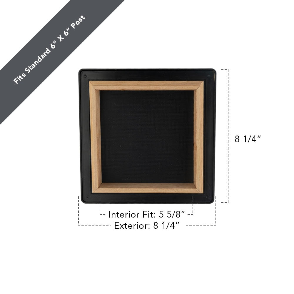 Deckorators 6-in x 6-in Black Plastic Cedar Deck Post Cap