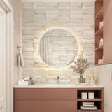 Apollo Tile Brisk Black and Gold 12-in x 12-in Honed PVC Patterned Peel and Stick Wall Tile (8.3-sq. ft/ Carton)