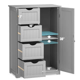 WELLFOR 22-in x 32-in x 12-in Gray Freestanding Linen Cabinet