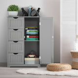 WELLFOR 22-in x 32-in x 12-in Gray Freestanding Linen Cabinet