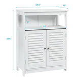 WELLFOR 23.5-in x 31.5-in x 12-in White Freestanding Linen Cabinet