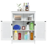 WELLFOR 23.5-in x 31.5-in x 12-in White Freestanding Linen Cabinet