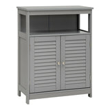 WELLFOR 23.5-in x 31.5-in x 12-in Gray Freestanding Linen Cabinet
