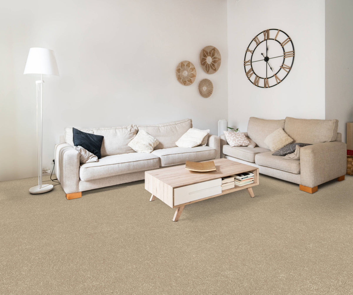 STAINMASTER Essentials Blue Diamonds I 12-ft Raw Lumber Textured Indoor Carpet
