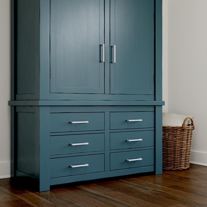 Origin21 Origin 21 Zoey 5-1/16-in (128mm) Center to Center Blue Gray Square Handle Drawer Pull