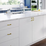 Origin21 Origin 21 Mattis 3-in (76mm) Center to Center Brushed Gold Rectangular Handle Drawer Pull