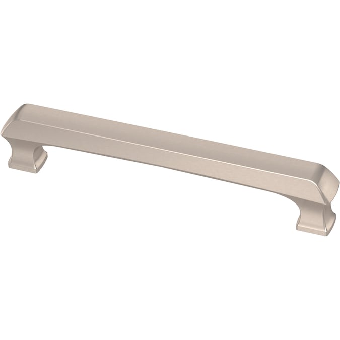 allen + roth Origin 21 Ivy 5-1/16-in (128mm) Center to Center Satin Nickel Rectangular Handle Drawer Pull