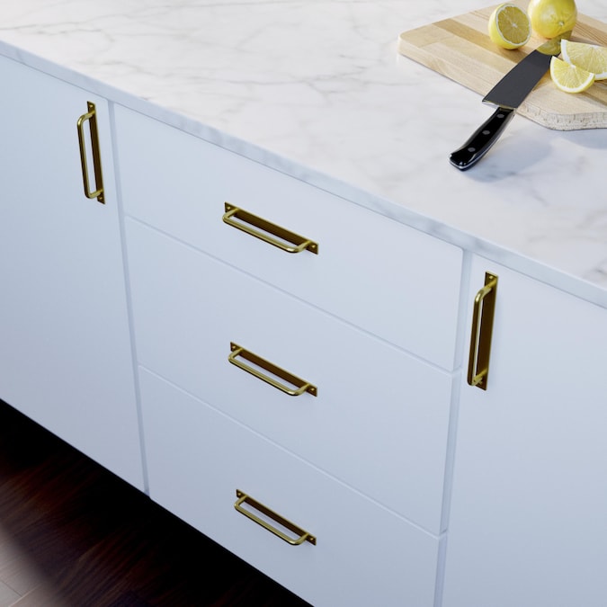 Origin21 Origin 21 Cora 5-1/16-in (128mm) Center to Center Brushed Gold Arch Handle Drawer Pull