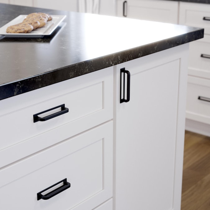 Origin21 Origin 21 Cora Reveal 3-3/4-in (96mm) Center to Center Matte Black Arch Handle Drawer Pull
