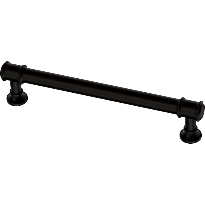 allen + roth Magnus 5-1/16-in (128Mm) Center to Center Matte Black Cylindrical Bar Drawer Pull