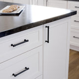 allen + roth Magnus 5-1/16-in (128Mm) Center to Center Matte Black Cylindrical Bar Drawer Pull