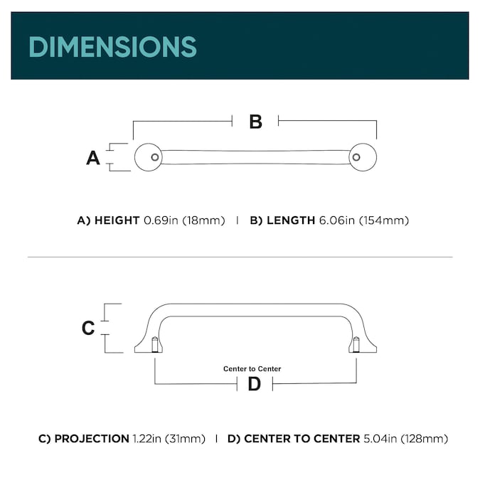 Origin21 Origin 21 Emma 5-1/16-in (128mm) Center to Center Champagne Bronze Cylindrical Handle Drawer Pull