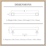 allen + roth Magnus 5-1/16-in (128Mm) Center to Center Matte Black Cylindrical Bar Drawer Pull