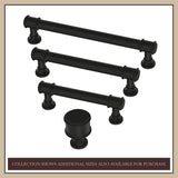 allen + roth Magnus 5-1/16-in (128Mm) Center to Center Matte Black Cylindrical Bar Drawer Pull