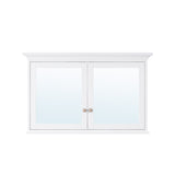 Forclover 40-in x 30-in Surface Mount White Mirrored Soft Close Medicine Cabinet