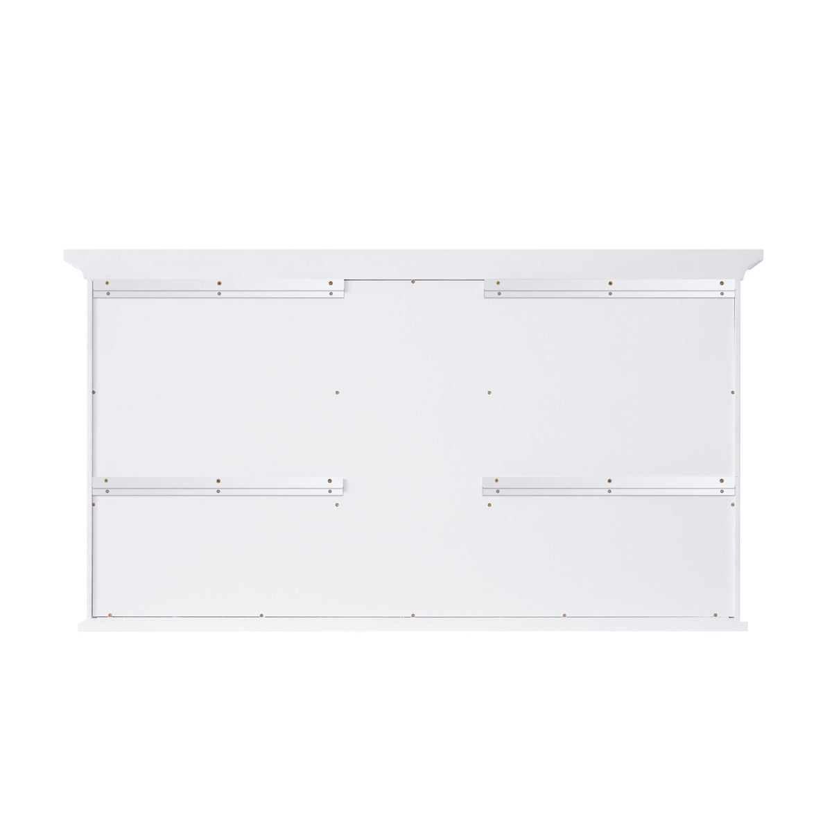 Forclover 55-in x 30-in Surface Mount White Mirrored Soft Close Medicine Cabinet