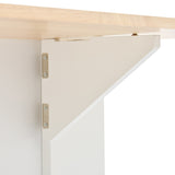 ModernLuxe White Wood Base with Wood Top Rolling Kitchen Island (29.33-in x 39.8-in x 33.7-in)