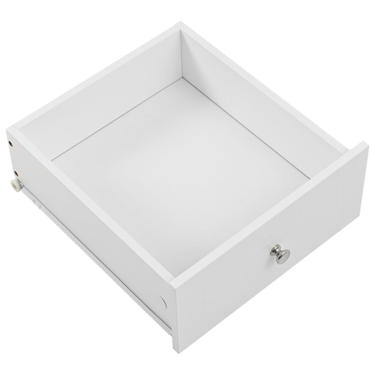 ModernLuxe White Wood Base with Wood Top Rolling Kitchen Island (29.33-in x 39.8-in x 33.7-in)