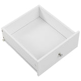 ModernLuxe White Wood Base with Wood Top Rolling Kitchen Island (29.33-in x 39.8-in x 33.7-in)
