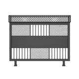 HIGHLANDERHOME 4-ft W Black Galvanized Iron Decorative Metal Privacy Fence Panel