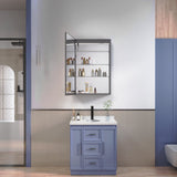 waterpar 24-in x 36-in Lighted LED Fog Free Surface/Recessed Mount Black Mirrored Soft Close Medicine Cabinet with Outlet