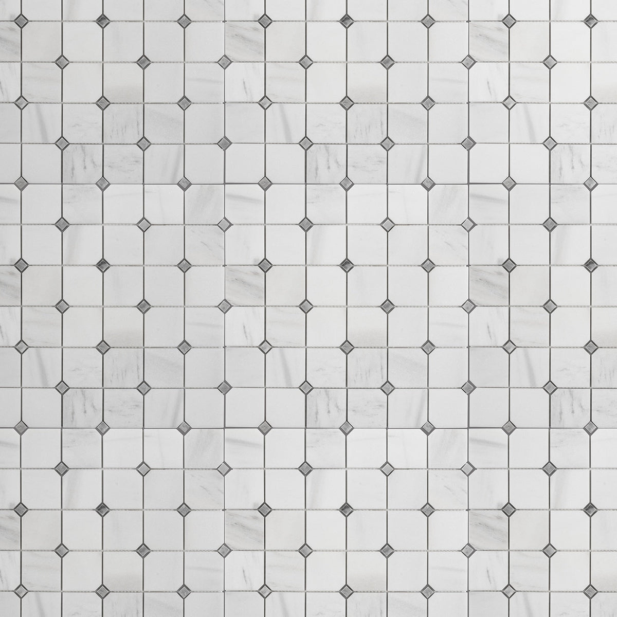 Elida Ceramica White 12-in x 12-in Honed Natural stone Marble Marble look Mosaic Floor and Wall Tile product image