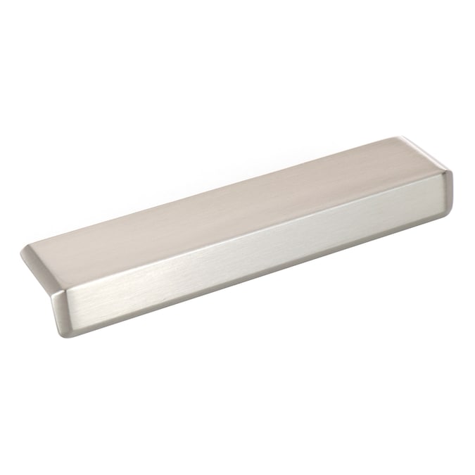 Origin 21 HAYES 3-in or 3-3/4-in (76Mm or 96mm) Center to Center Satin Nickel Dual Mount Rectangular Cup Drawer Pull