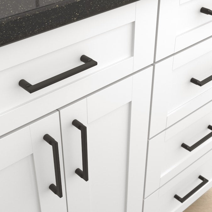 Origin 21 ELIN 5-1/16-in (128mm) Center to Center Matte Black Rectangular Handle Drawer Pull