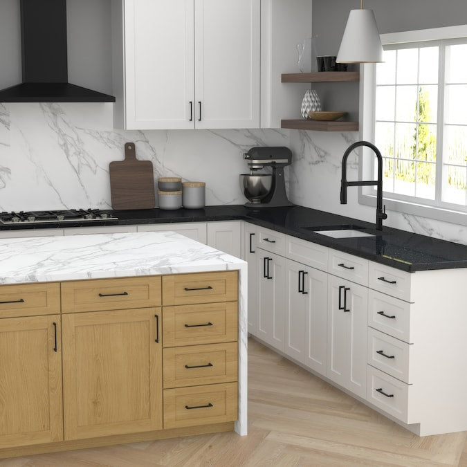 Origin 21 ELIN 5-1/16-in (128mm) Center to Center Matte Black Rectangular Handle Drawer Pull