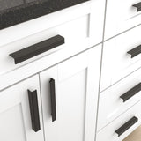Origin 21 NILS 5-1/16-in (128mm) Center to Center Matte Black Rectangular Cup Drawer Pull