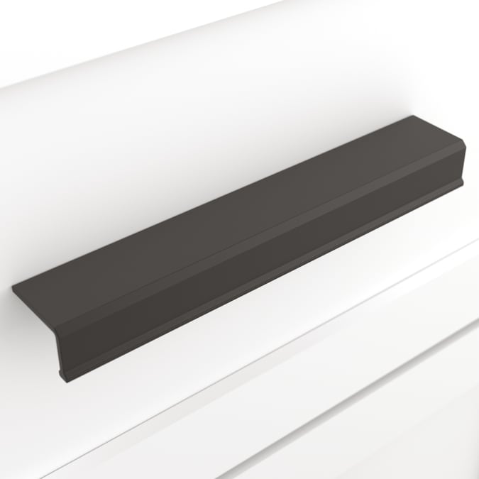 Origin 21 NILS 5-1/16-in (128mm) Center to Center Matte Black Rectangular Cup Drawer Pull