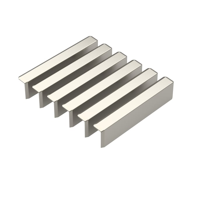 Origin 21 HAYES 3-in or 3-3/4-in (76Mm or 96mm) Center to Center Satin Nickel Dual Mount Rectangular Cup Drawer Pull