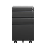 Sumyeg File Cabinet Black 3-Drawer 14.57-in File Cabinet