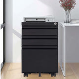 Sumyeg File Cabinet Black 3-Drawer 14.57-in File Cabinet