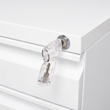 Sumyeg 3-Drawer Mobile File Cabinet White 3-Drawer 15.35-in File Cabinet