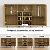 Delarpo 200-Bottle Oak Wood Wine Cabinet