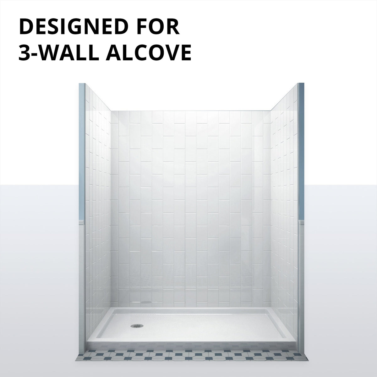 Jacuzzi 36 in. x 42 in. Center Drain 6 in. Shower Base in White
